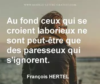 Citation de François HERTEL