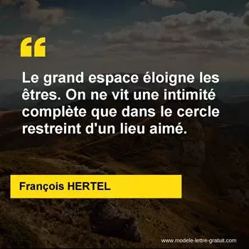 Citation François HERTEL