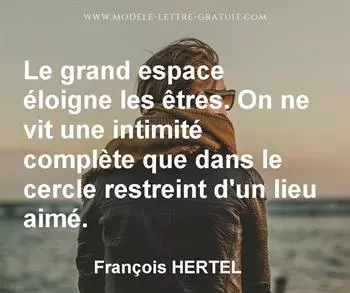 Citation de François HERTEL