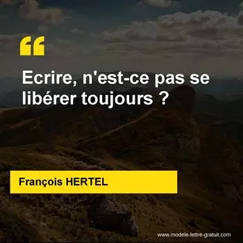 Citation François HERTEL