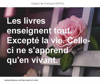 Citations François HERTEL