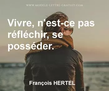 Citation de François HERTEL