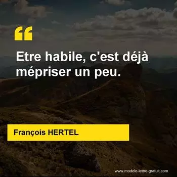 Citation François HERTEL
