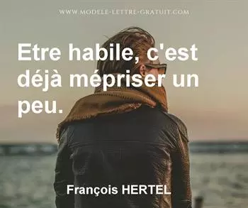 Citation de François HERTEL