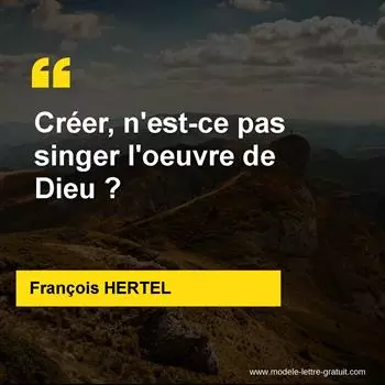 Citation François HERTEL