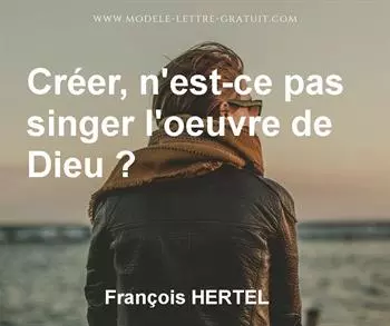 Citation de François HERTEL
