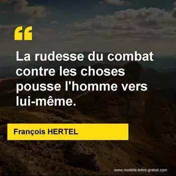 Citation François HERTEL