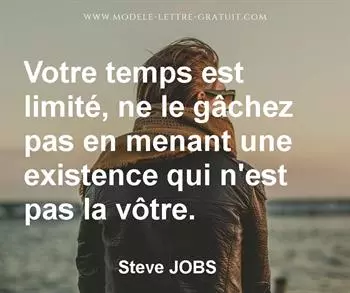 Citation de Steve JOBS