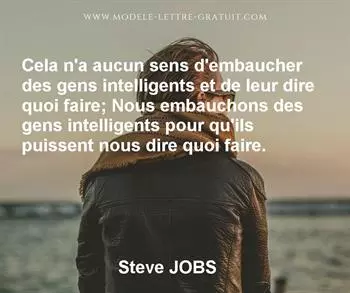 Citation de Steve JOBS