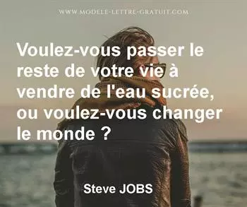 Citation de Steve JOBS