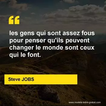 Citation Steve JOBS