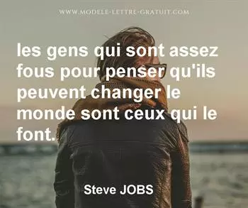 Citation de Steve JOBS
