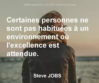 Citation de Steve JOBS