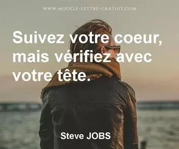 Citation de Steve JOBS