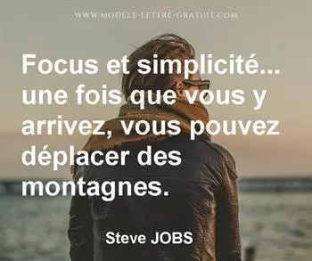Citation de Steve JOBS