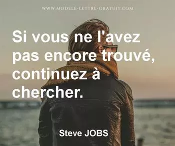 Citation de Steve JOBS