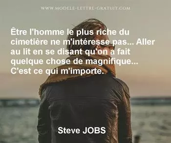 Citation de Steve JOBS