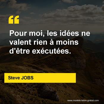 Citation de Steve JOBS