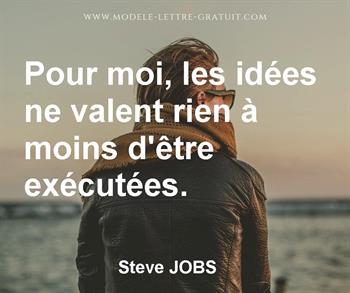 Citation de Steve JOBS