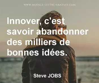 Citation de Steve JOBS
