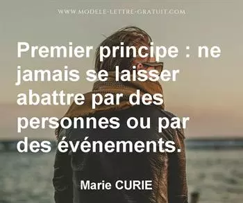 Citation de Marie CURIE