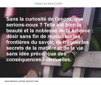 Citations Marie CURIE