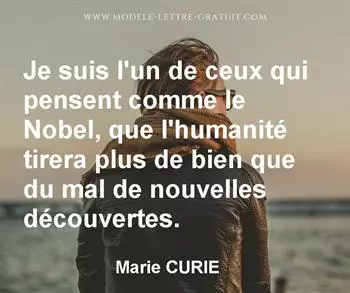 Citation de Marie CURIE