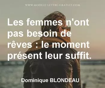 Citation de Dominique BLONDEAU