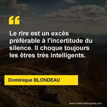 Citation Dominique BLONDEAU