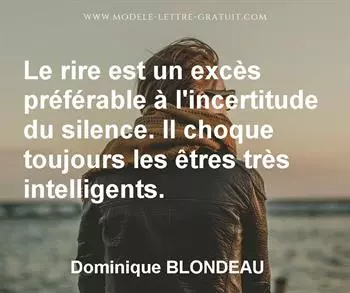 Citation de Dominique BLONDEAU
