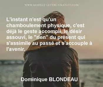 Citation de Dominique BLONDEAU