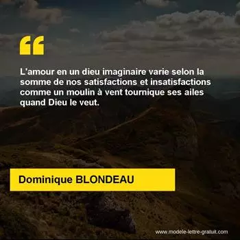 Citation Dominique BLONDEAU