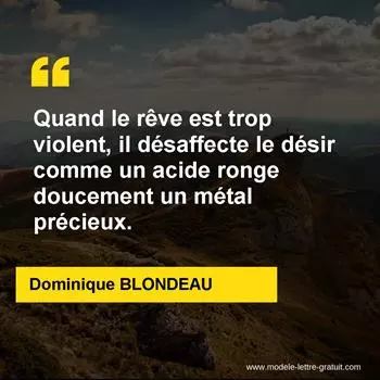 Citation Dominique BLONDEAU