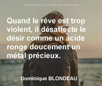 Citation de Dominique BLONDEAU