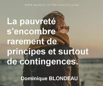 Citation de Dominique BLONDEAU