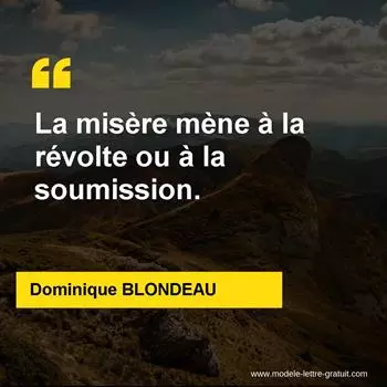 Citation Dominique BLONDEAU