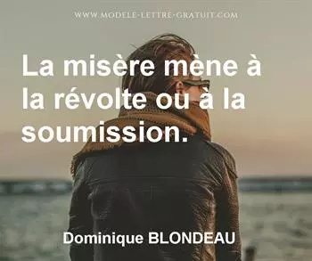 Citation de Dominique BLONDEAU