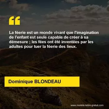 Citation Dominique BLONDEAU