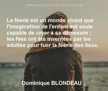 Citation de Dominique BLONDEAU