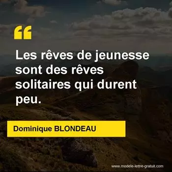Citation Dominique BLONDEAU