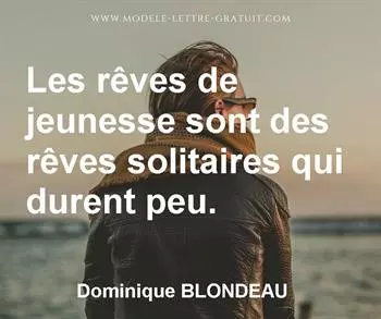 Citation de Dominique BLONDEAU
