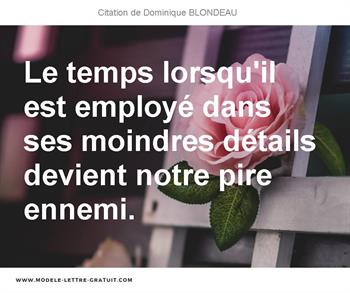Citations Dominique BLONDEAU