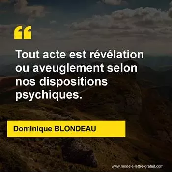 Citation Dominique BLONDEAU