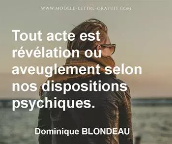 Citation de Dominique BLONDEAU