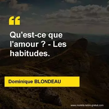 Citation Dominique BLONDEAU