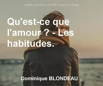 Citation de Dominique BLONDEAU