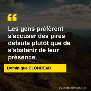Citation Dominique BLONDEAU
