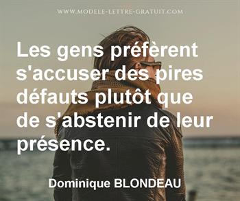 Citation de Dominique BLONDEAU