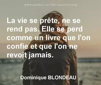 Citation de Dominique BLONDEAU