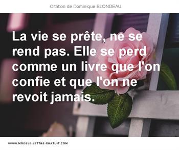 Citations Dominique BLONDEAU